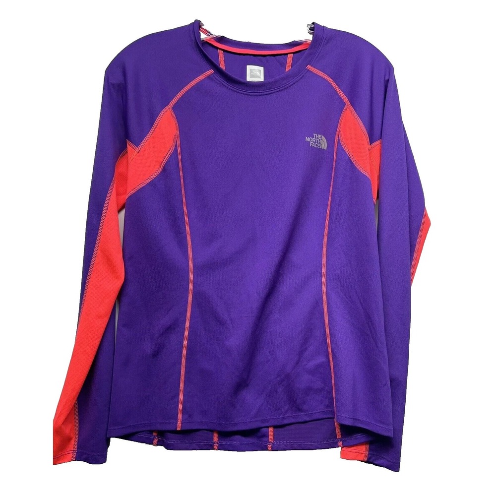 The North Face Women's Medium Purple/Orange Polyester Athletic Shirt (NC)